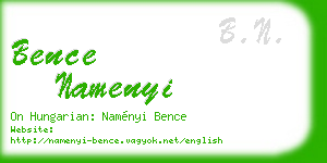bence namenyi business card